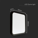 V-Tac 18W LED taklampe - Samsung Chip, 25 x 25cm, svart kant, inkl. lyskilde