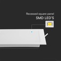 V-Tac 12W LED innbyggingspanel - Samsung Chip, Hull: 15,5cm x 15,5 cm, Mål: 17cm x 17cm, 230V