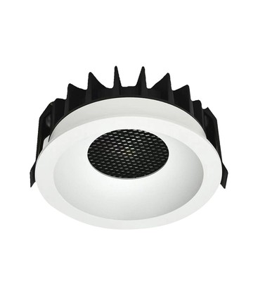 12W Blendefri RA90 CCT Downlight Ø86mm - 3 lysfarger, hvit front, Hull: Ø75mm, Honeycomb 12W Blendefri RA90 CCT Downlight Ø86mm - 3 lysfarger, hvit front, Hull: Ø75mm, Honeycomb