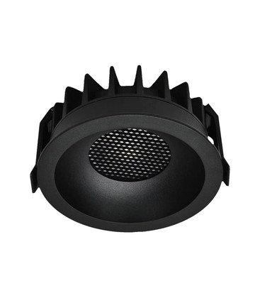 18W Blendefri RA90 CCT Downlight Ø106mm - 3 lysfarger, sort front, Hull: Ø95mm, Honeycomb