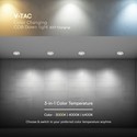 18W Blendefri RA90 CCT Downlight Ø106mm - 3 lysfarger, hvit front, Hull: Ø95mm, Honeycomb