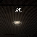 24W Blendingsfri RA90 CCT Downlight Ø135mm - 3 lysfarger, svart front, Hull: Ø115mm, Honeycomb