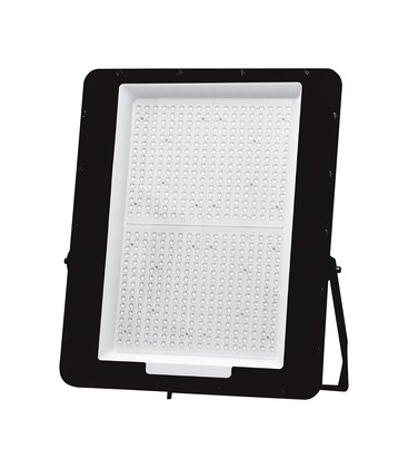 1000W LED lyskaster - 6500K, 1m ledning, svart hus, svart glass, 160lm/W