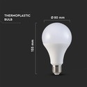 V-Tac 20W LED pære - A80, E27, 120lm/W