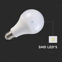 V-Tac 20W LED pære - A80, E27, 120lm/W