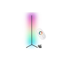 Bordlampe 20 Watt hjørnelampe i RGB med fjernkontroll - Sort, 140cm høy, styres medfølgende fjernkontrollen