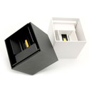 LEDlife CUBIC 6W væglampe - Hvit, firkantet, op/ned, justerbar, inde / ude, IP65, inkl. lyskilde