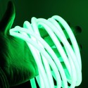 5 m.vanntett Grønn Neon COB LED strip - 230V, IP67, 288 LED, 11,5W/m, kan kuttes hver 50cm