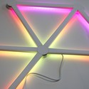 Hexa-Light RGBIC komplett sett - 6 lyslister, veggmontert, Bluetooth-app, USB