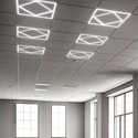 Hexagon Diamant LED Panel 60x60 - 60W, 6000lm, hvit kant