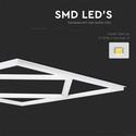 Hexagon Diamant LED Panel 60x60 - 60W, 6000lm, hvit kant