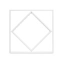 Hexagon Diamant LED Panel 60x60 - 60W, 6000lm, hvit kant