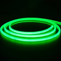 Neon Flex LED strip 5 m.vanntett Grønn Neon COB LED strip - 230V, IP67, 288 LED, 11,5W/m, kan kuttes hver 50cm