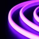 5 m.vanntett Lilla Neon COB LED strip - 230V, IP67, 288 LED, 11,5W/m, kan kuttes hver 10cm