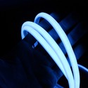 5 m.vanntett Lyseblå Neon COB LED strip - 230V, IP67, 288 LED, 11,5W/m, kan kuttes hver 10cm