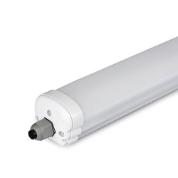 Med LED - Lysrør armatur V-Tac vanntett 36W komplett LED armatur - 120 cm, 120lm/W, gjennomgangskobling, IP65, 230V