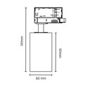 MADARA ALTRO RING GU10 - 3-faset skinne, uten lyskilde, 250V, IP20, 60x101x141mm, hvit