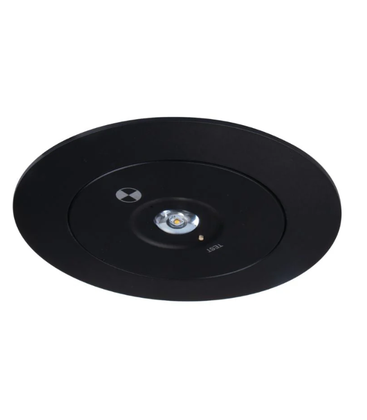 LED nødlys spot for tak, 3W - 3 timers batteri, Hull:Ø7,5-12,5cm, Philips LED, Svart LED nødlys spot for tak, 3W - 3 timers batteri, Hull:Ø7,5-12,5cm, Philips LED, Svart