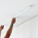 120cm vanntett komplett LED armatur - 36W, gjennomkoblet, IP65, 230V