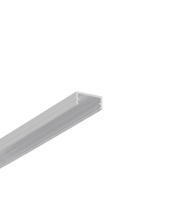1m alu-profil BEGTON12 J/S - Ubehandlet aluminium, påbygging, LED skinne