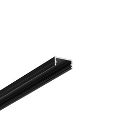 Påbygg 1m aluprofil BEGTON12 J/S - Svart anodisert, påbygging, LED-skinne