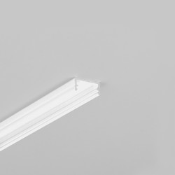 Påbygg 2m aluprofil BEGTON12 J/S - Hvit lakkert, påbygging, LED skinne