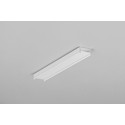2m aluprofil BEGTON12 J/S - Hvit lakkert, påbygging, LED skinne