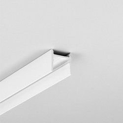 Påbygg 2m aluprofil COZY12 C/U1 - Hvit lakkert, påbygging, LED-skinne