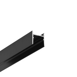 Påbygg 2m aluprofil COZY12 C/U1 - Sort anodisert, påbygging, LED skinne