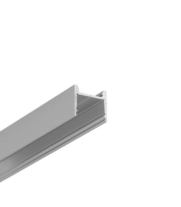 2m aluprofil HOOD14 F/U1 - Anodisert, påbygging, LED skinne