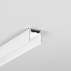 Påbygg 2m aluprofil HOOD14 F/U1 - Hvitlakkert, påbygging, LED skinne