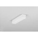 2m aluprofil HOOD14 F/U1 - Hvitlakkert, påbygging, LED skinne