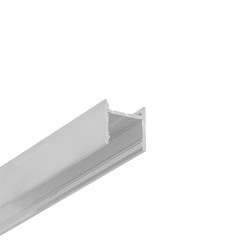 Påbygg 2m aluminiumsprofil LEVEL12 C/U1 - Ubehandlet aluminium, påbygging, LED-skinne