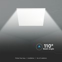 V-Tac LED Panel 60x60 - 36W, flicker free, 120 lm/W, hvit kant