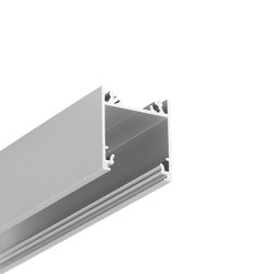 Påbygg 2m aluminiumsprofil LINEA20 EE7F/TY - Anodisert, påbygging, LED skinne