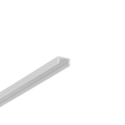 Påbygg 1m aluminiumsprofil SLIM8 AC2/Z - Ubehandlet aluminium, påbygging, LED skinne