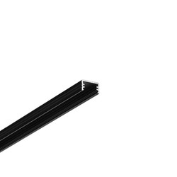 Påbygg 1m aluminiumsprofil SLIM8 AC2/Z - Svart anodisert, påbygging, LED skinne