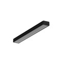 2m aluprofil SLIM8 AC2/Z - Svart anodisert, påbygging, LED-skinne