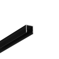 Påbygg 2m aluprofil SMART10 AC2/Z - Sort anodisert, påbygging, LED skinne