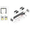 1m aluminiumsprofil SMART16 BC3/U4 - Anodisert, påbygg, LED skinne