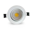 LEDlife 3W downlight - Hull: Ø7-8 cm, Mål: Ø8,5 cm, hvit kant, dimbar, 230V