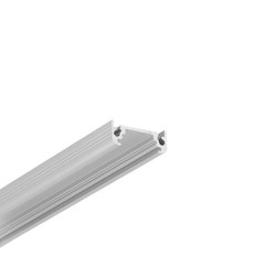 Påbygg 2m aluminiumsprofil SURFACE10 BC/UX - Anodisert, påbygging, LED-skinne