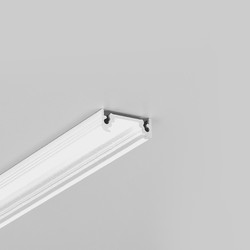Påbygg 2m aluprofil SURFACE10 BC/UX - Hvit lakkert, påbygg, LED skinne