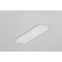 2m aluprofil SURFACE10.V2 BC/U - Hvit lakkert, påbygg, LED skinne