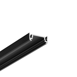Påbygg 1m aluminiumsprofil SURFACE14 EE7F/TY - Sort anodisert, påbygging, LED skinne