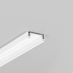 Påbygg 2m aluminiumsprofil SURFACE14 EE7F/TY - Hvit lakkert, påbygg, LED skinne