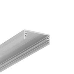 Påbygg 1m aluminiumsprofil WIDE24 G/W - Ubehandlet aluminium, påbygg, LED-skinne