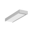 1m aluprofil WIDE24 G/W - Anodisert, påbygning, LED-skinne