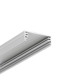 Påbygg 2m aluminiumsprofil WIDE24 G/W - Anodisert, påbygg, LED-skinne