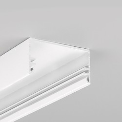 LED profil 1m aluprofil LOWI C10 - Hvit lakkert, påbygging, LED skinne